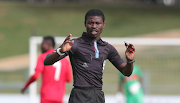 Referee Jelly Chavani during the GladAfrica Championship match between University of Pretoria and JDR Stars at Tuks Stadium in Pretoria on 22 April 2022.