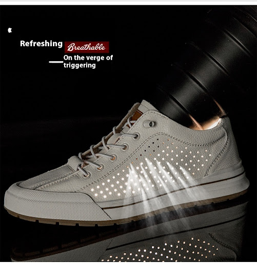 Title 7, Mens White Fashion Shoes with 6CM Height Incre...