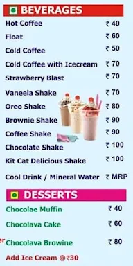 BMK Shakes Bar menu 1