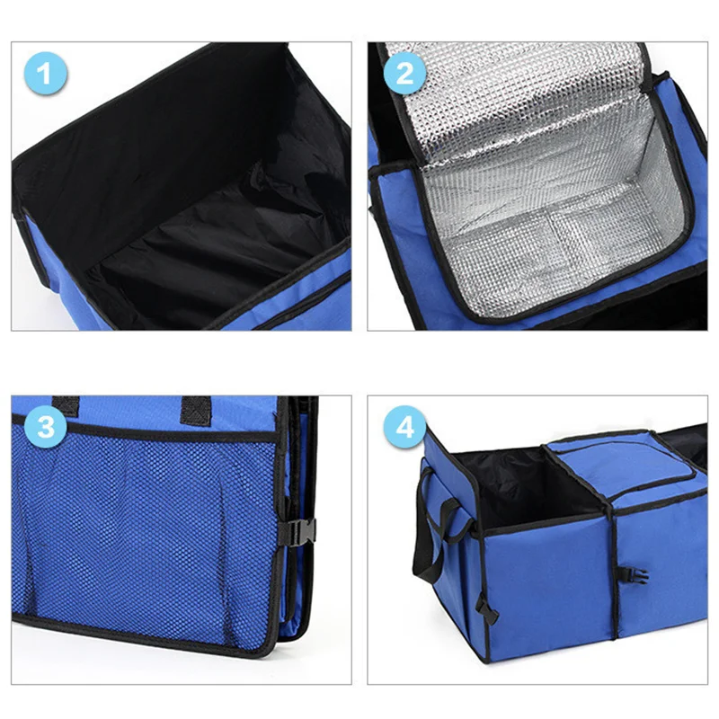 Organizador Universal para Carro Porta-Malas Brinquedos Alimentos Caixa de Armazenamento Mantenha seu veículo organizado e limpo