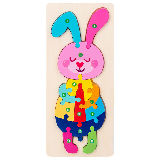 Title 5, Dinosaur Buckle 3D Puzzle Wooden Toy, Builds Cr...