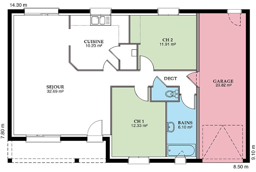  Vente Terrain + Maison - Terrain : 1 600m² - Maison : 100m² à Saint-Benin-d'Azy (58270) 