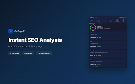 OnPageX - SEO Meta Analyzer
