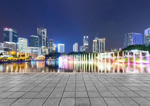 Modern buildings near bay in karachi