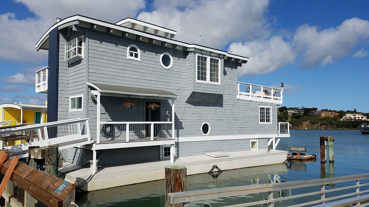 Floating Homes of Sausalito. There are multiple piers where neighborhoods of floating homes are docked in Sausalito, just 30 minutes north of San Francisco, and the one I visited were the docks at Waldo Point Harbor.