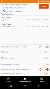 FTP Server - Multiple FTP users Screenshot