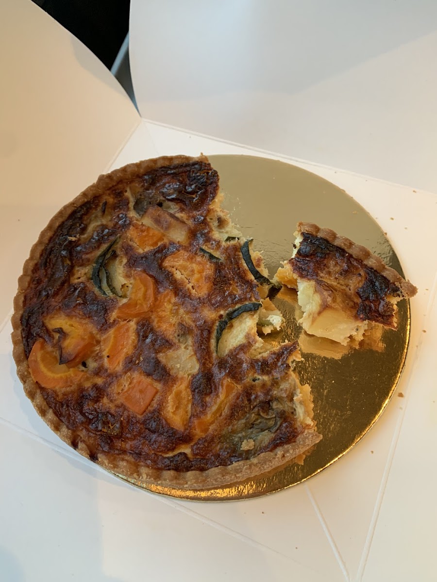 Root veg quiche