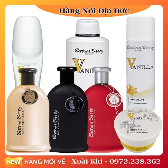 Sữa Tắm Nước Hoa Bettina Barty Bath And Shower Gel 500Ml, Lăn Khử Mùi Vanilla Chuẩn Đức [Hot]