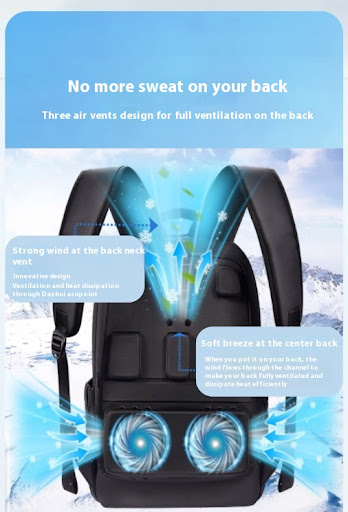 Title 8, Computer Business Fan Backpack Cooling Fan Acti...