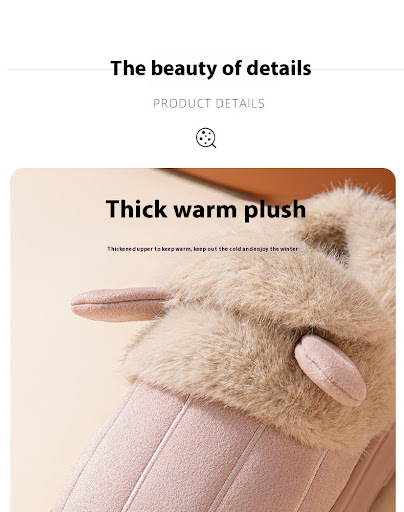 Title 7, Womens Cotton Slippers Indoor Non-slip Warm Co...