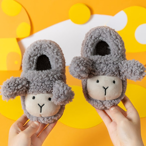 Title 3, Cute cartoon little sheep children cotton shoes...