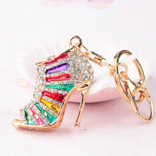Title 6, Diamond Studded Hollow High Heels Alloy Backpac...