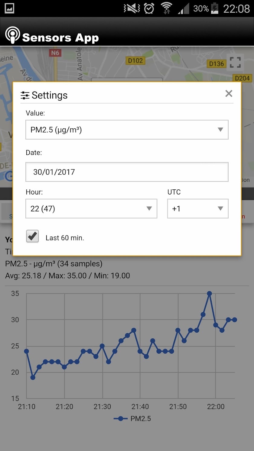 Sensors App Screen 2