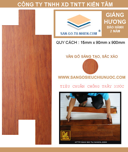 sàn gỗ  tự nhiên cao cấp, siêu chịu nước - sàn gỗ giáng hương