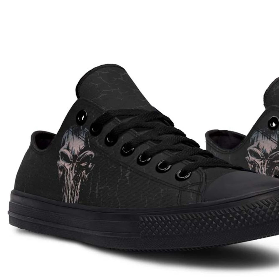 Zapatos de lona de corte bajo para pareja con estampado de moda. Disfruta de comodidad y estilo con estos zapatos casuales y modernos.