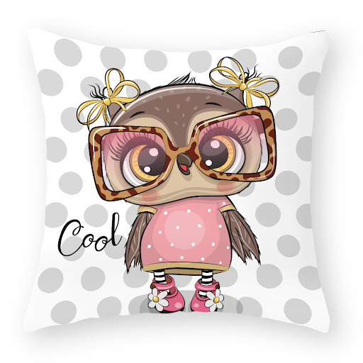 Title 7, Cute Owl Peach Skin Pillow Case. Soft, comforta...