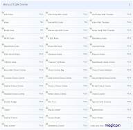 Cafe Creme menu 1