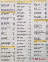 Renuka Upahara menu 1