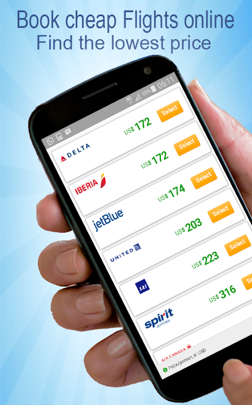 Android application Cheap Flights screenshort
