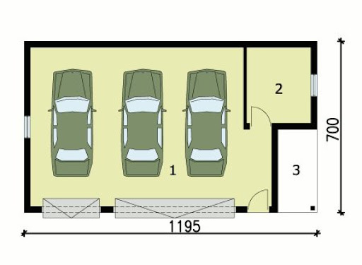 G156 - Rzut garażu