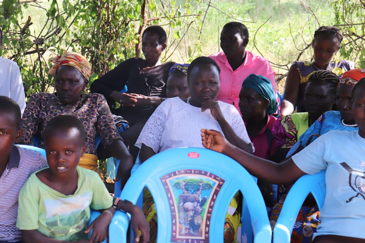 Family at Kuikui in Baringo gather to mourn their son John Kisoi among the eight GSU officers killed by suspected armed pokot bandits in Napeitom, Turkana East on Saturday.