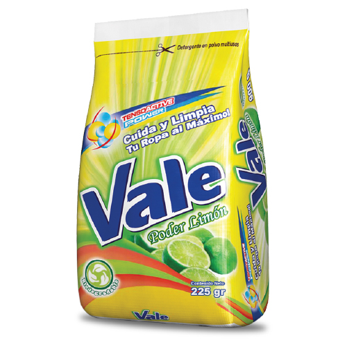 Detergente En Polvo Vale Limon 225Gr  