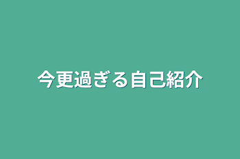 今更過ぎる自己紹介