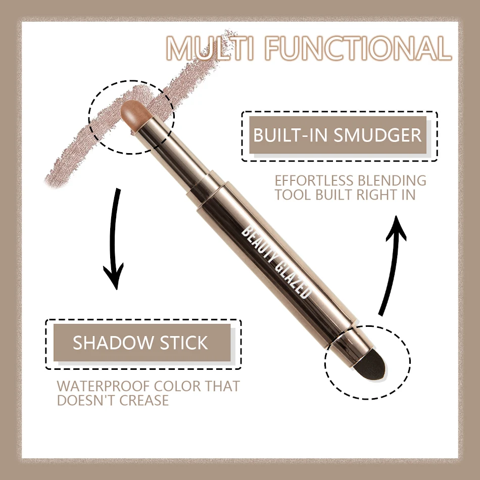 Resaltador Difuminador Doble Punta Perlado Electrochapado 10 Colores Logra un Look Profesional y Brillante con Fácil Aplicación