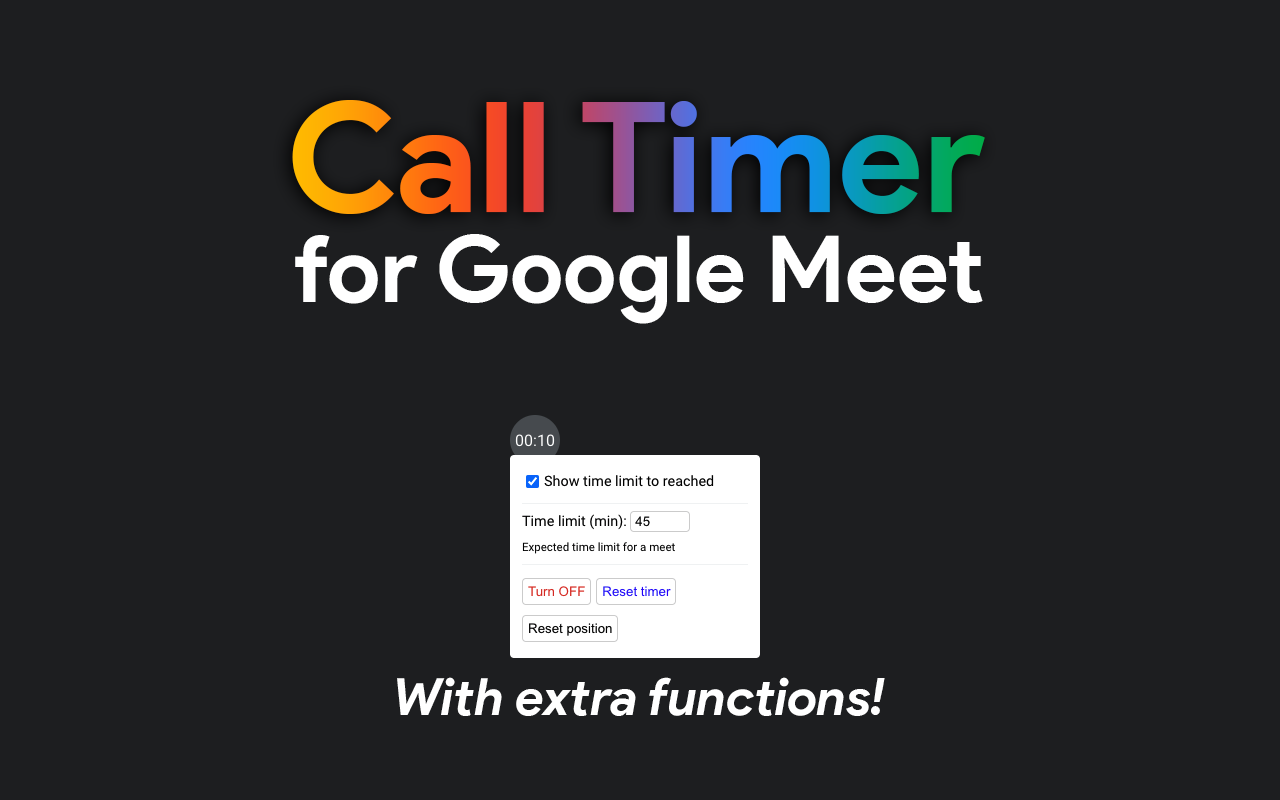 Call Timer for Meet Preview image 4