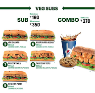 Subway menu 1