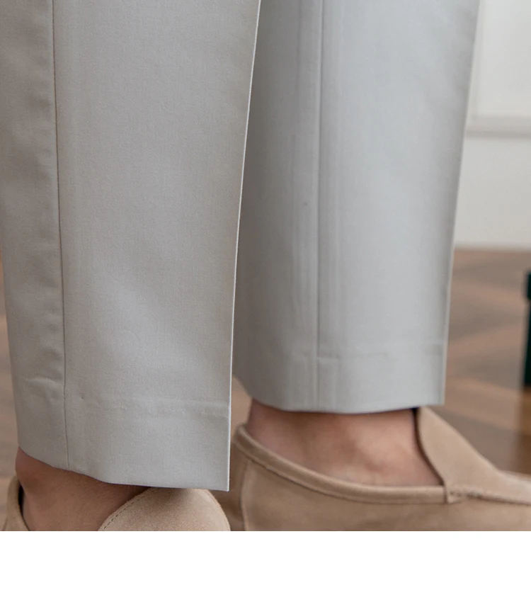Rechte Broek Anti-kreuk Casual 7/8 Retro Veelzijdig Draagcomfort met een Vleugje Retro voor Elke Gelegenheid