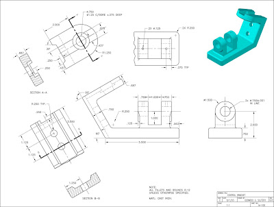 M2-Drawing Challenge 3 - Mechanical CAD