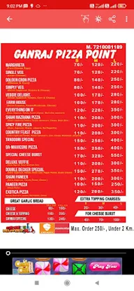 Ganraj Pizza Point menu 3