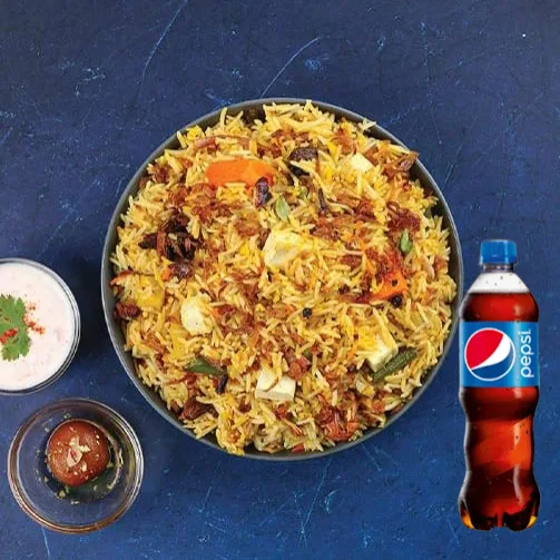 Paneer Biryani (Express Bowl) + Pepsi (400 Ml)