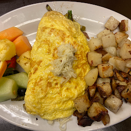 Mushrooms, Asparagus and Swiss Omelette