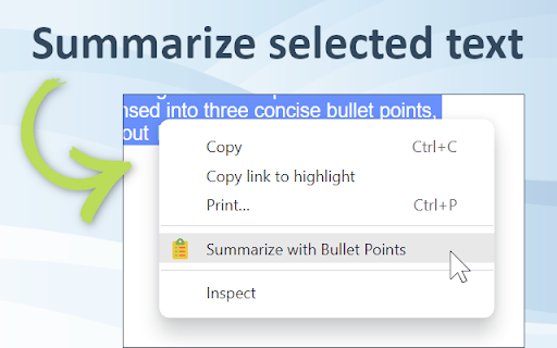 Bullet Points: summarize Web pages with GPT-3