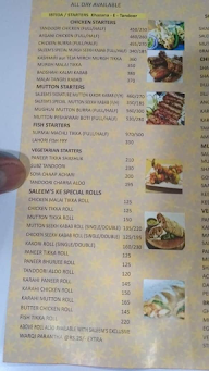 Saleem's Fine Dine menu 6