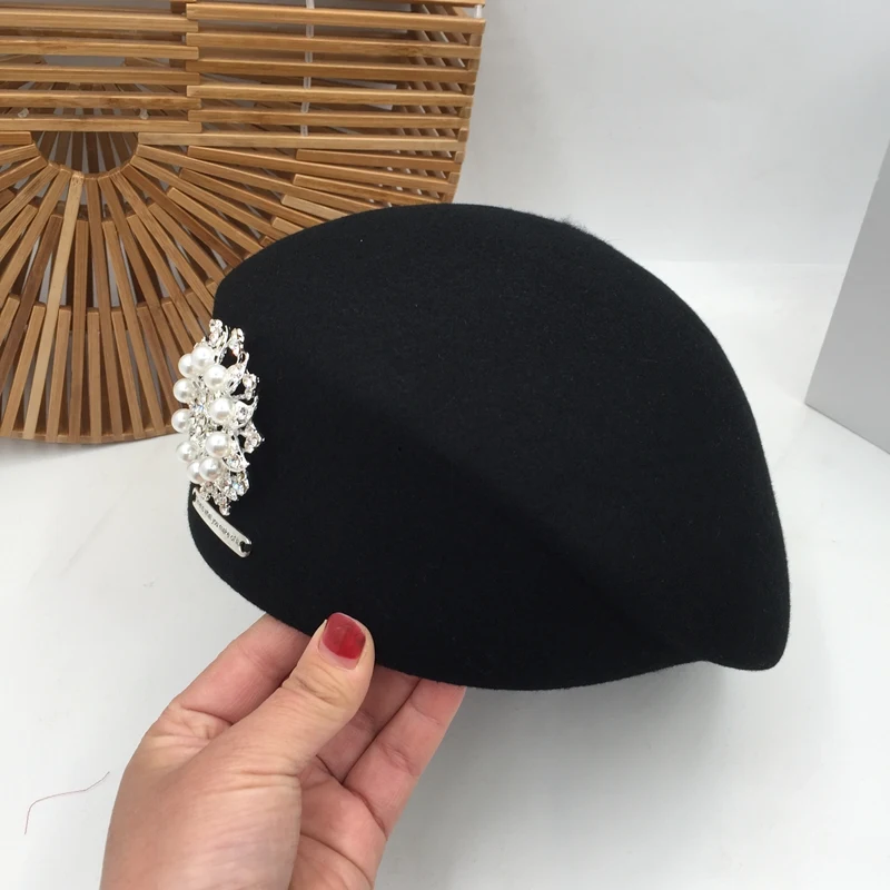 Title 34, Celebrity Elegant Bright Diamond Woolen Black B...