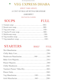 Veg Express Dhaba menu 1