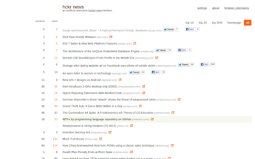 Hacker News quick share