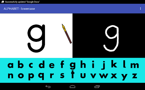 Android application Read and write with phonics screenshort
