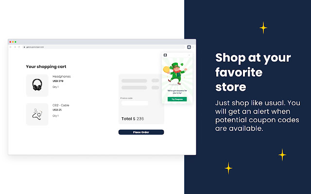 LuckyCoupon - Discover hidden coupons