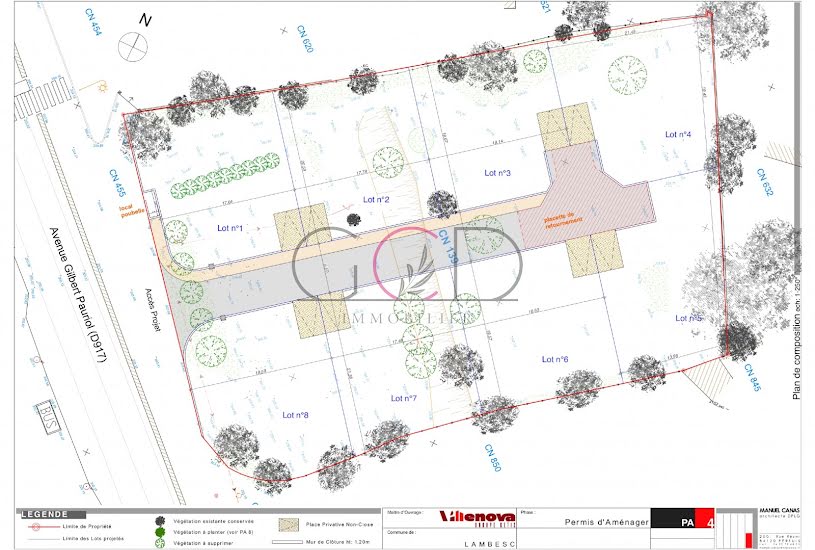  Vente Terrain à bâtir - 361m² à Lambesc (13410) 