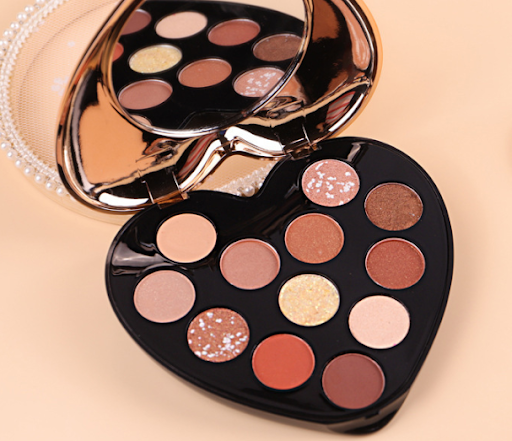 Title 2, Heart-Shaped 12 Color Eyeshadow Palette. Create...