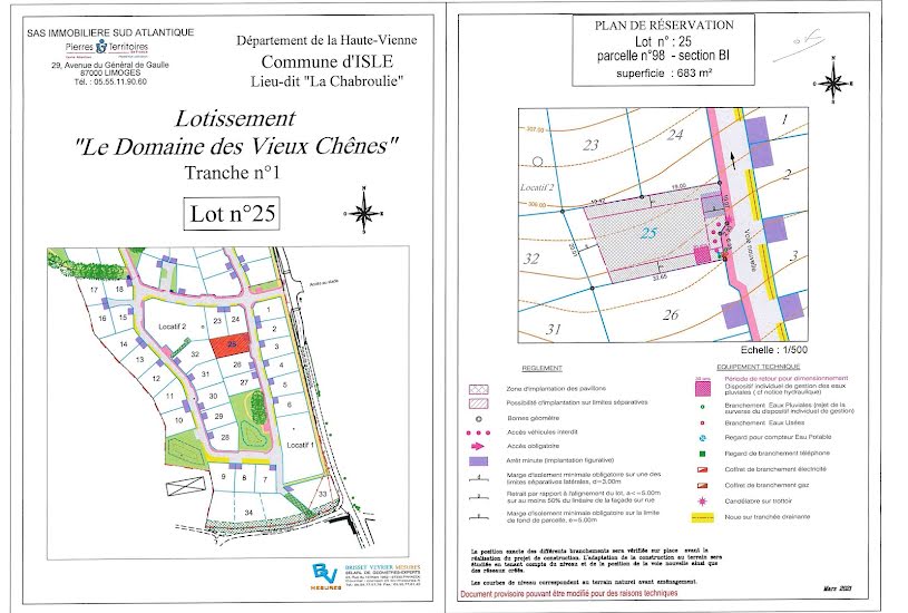  Vente Terrain à bâtir - à Isle (87170) 