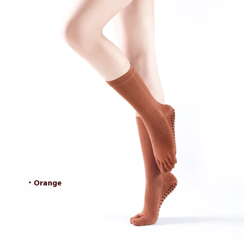Chaussettes de yoga sur le genou, doigt complet, demi-doigt, tube long