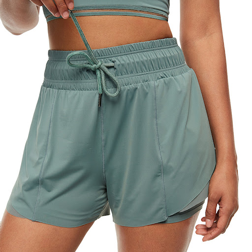 Title 3, Fake Two-Piece Fitness Shorts for Running and Y...