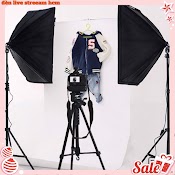 Bộ Đèn Studio Kèm Softbox 50X70 Hỗ Trợ Hắt Sáng Chụp Ảnh Sản Phẩm