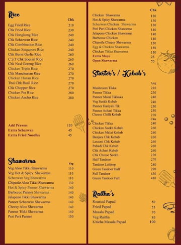 Amchi Mumbai Local menu 