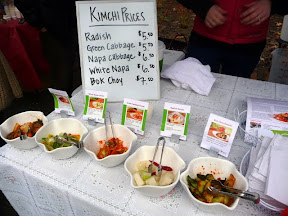 Portland Farmers Market Pea Shoots with Farmers Market Pickles